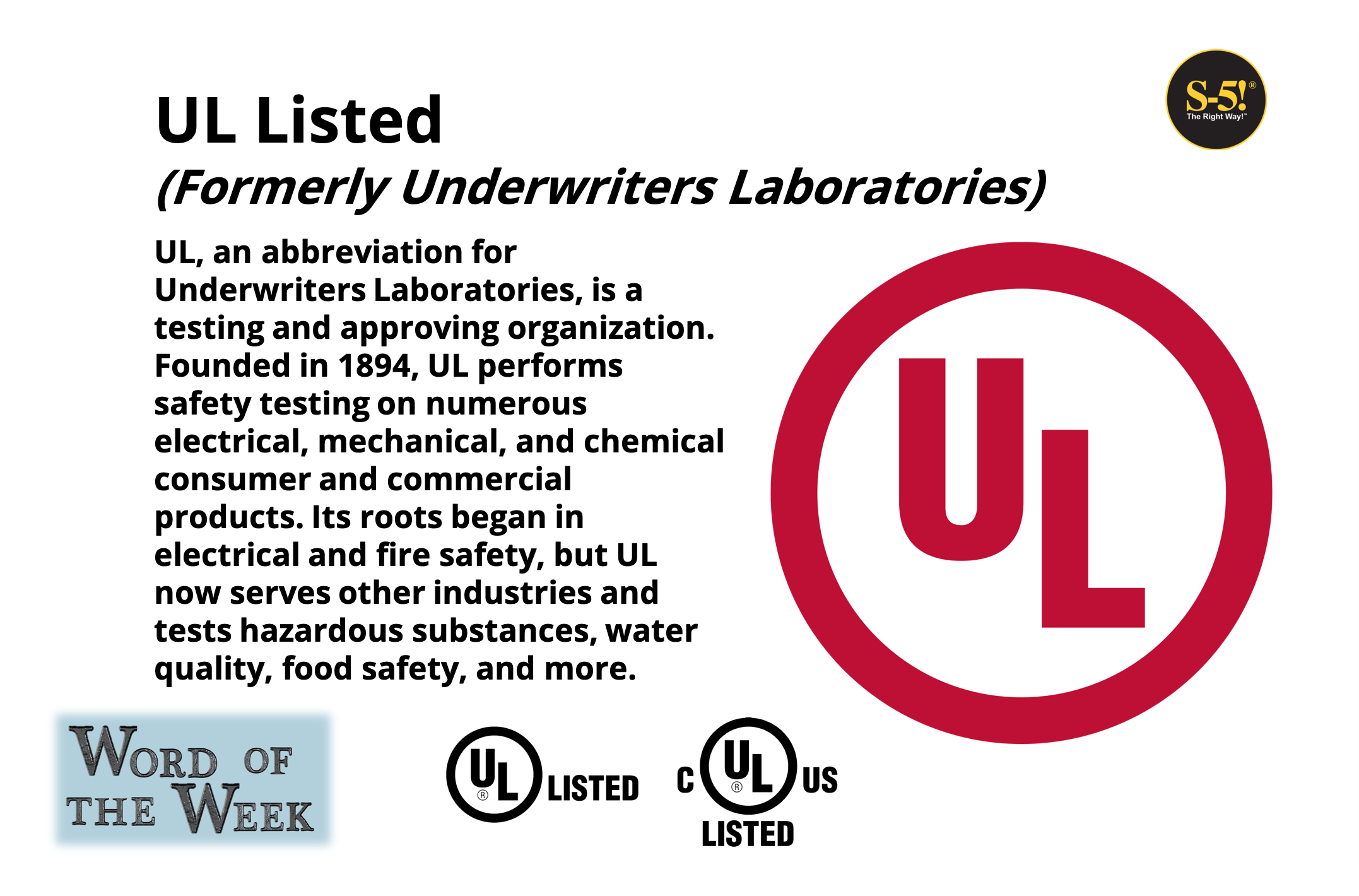UL Listing and Other Nationally Recognized Testing Laboratory Markings